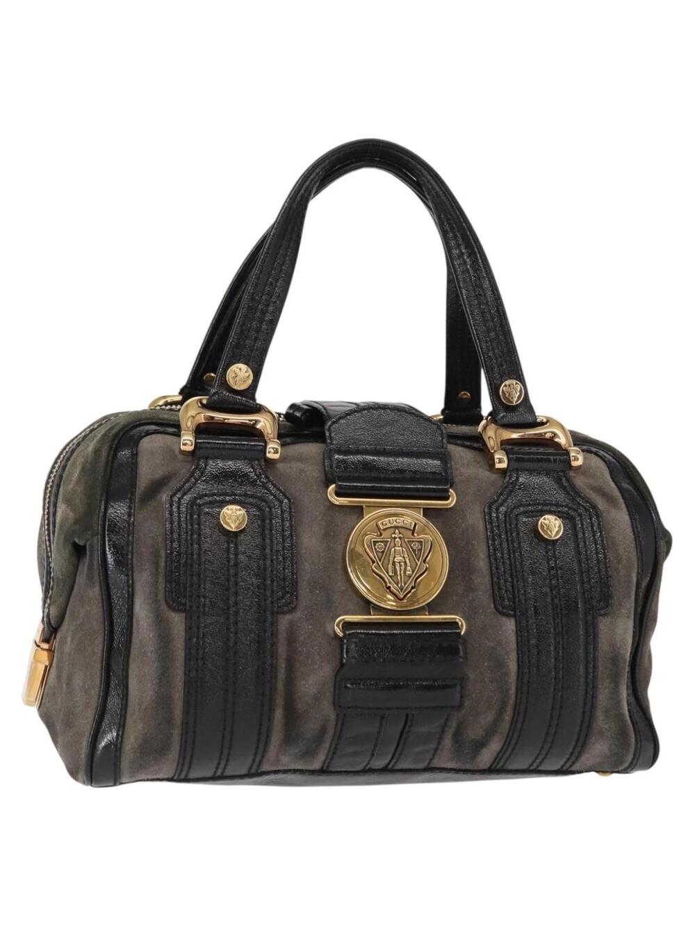 Gucci Histeria Hand Bag Suede Black #359434G50B